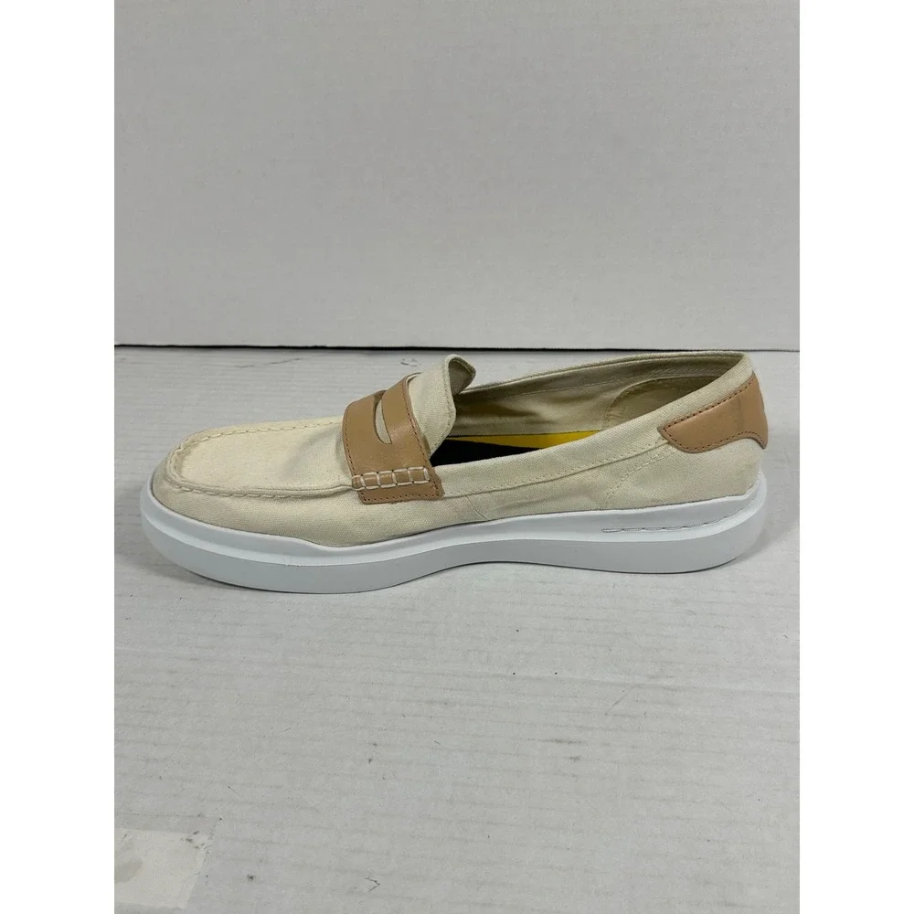 Cole Haan GrandPro Rally Canvas Penny Loafers Mens 12W Cream Tan C34724 Slip On